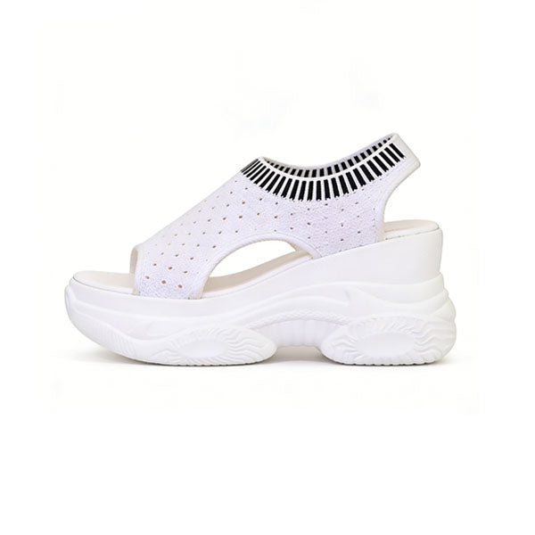 Breathable Knit Platform Wedges – Easy Slip-On with Arch Support